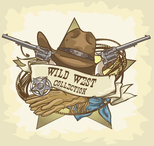 Vector wild west vintage labels 03 wild west vintage labels   