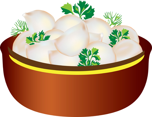 Delicious Pelmeni vector set 05 Pelmeni Delicious   