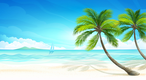 Tropical islands holiday background design vector 04 tropical islands holiday background design background   