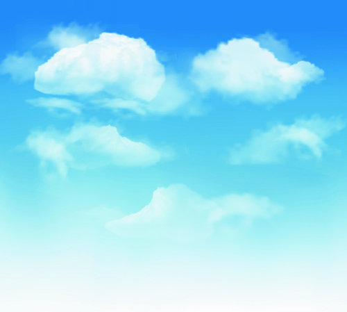 White Clouds with Blue Sky vector 01 white clouds sky clouds cloud   