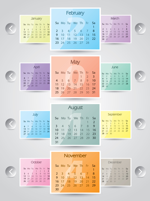 Best Calendars 2014 design elements vector 04 elements element design elements calendars calendar   
