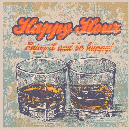 Whiskey poster hand drawn vectors material 01 whiskey poster material hand drawn   