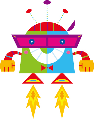 Cute cartoon robot colored vector set 16 robot colored cartoon   