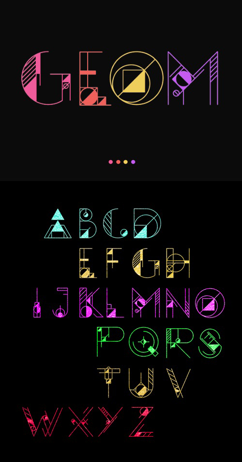 Funny colored alphabet font vector material   