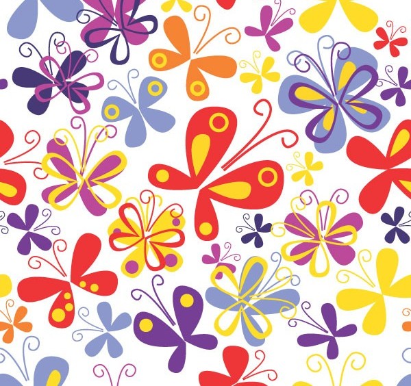 Colourful painted butterfly background vector 36819 painted Colourful butterfly background   