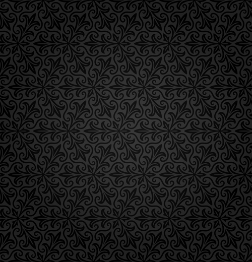 Dark ornate floral seamless pattern vector 04 seamless pattern vector ornate floral dark   