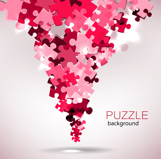 Shiny puzzle background vector 01 shiny puzzle design background vector background   