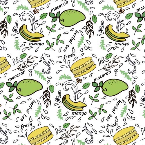 Hamburger with fruits vector seamless pattern 01 seamless pattern hamburger   