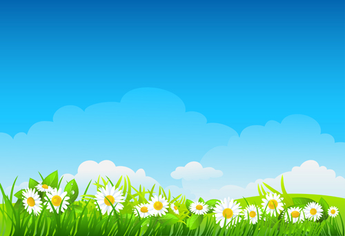 Blue sky with nature vector background vector 02 Vector Background sky nature blue background vector background   