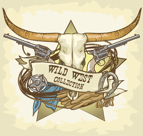 Vector wild west vintage labels 05 wild west vintage labels   