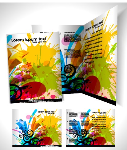 Business templates with cover brochure design vector 04 templates cover business template business brochure   