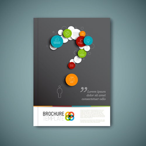 Abstract brochure cover vecto template 04 template cover brochure abstract   