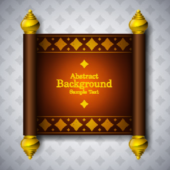 Arabic style scroll background vector 01 scroll background vector background arabic   