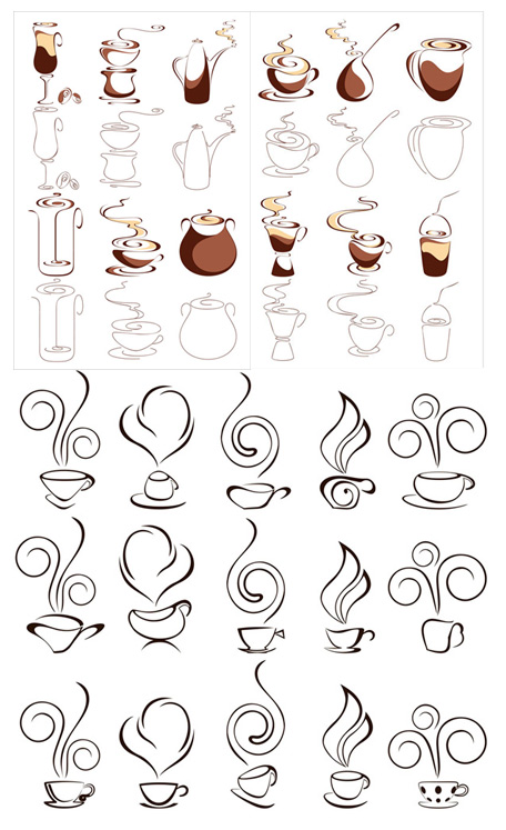 Abstract coffee graphics design elements graphics drink coffee drink coffee cup   