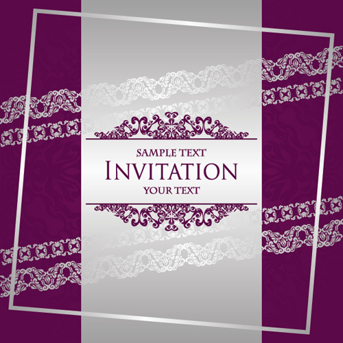 Wedding Invitation Card vintage styles vector 03 wedding vintage styles invitation card   