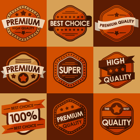 Best retro sales labels vector set 02 sales Retro font labels   