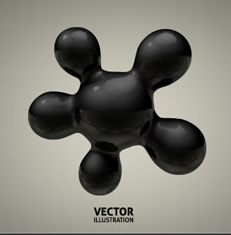 3D molecules spheres illustration vector background 01 sphere molecule illustration background   