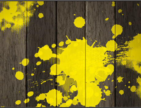 Vintage wooden board with yellow paint background yellow wooden vintage paint background   