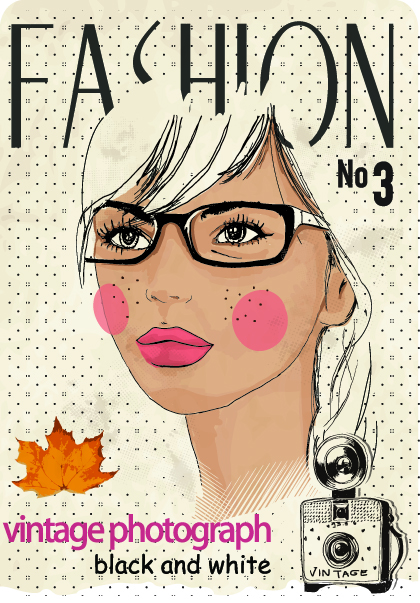 Fashion Girl with camera vector 01 girl fashion camera   