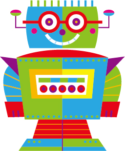 Cute cartoon robot colored vector set 17 robot colored cartoon   