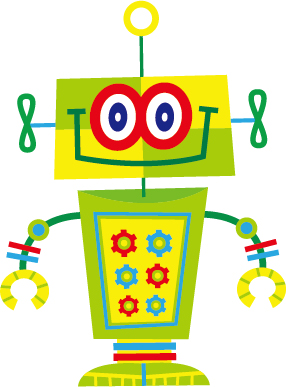 Cute cartoon robot colored vector set 09 robot colored cartoon   