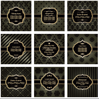 Ornate pattern with frames vintage background vector 02 vintage ornate frames background   