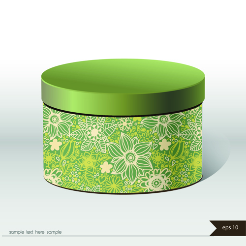 Floral package box cover vector material 02 vector material package floral cover box   