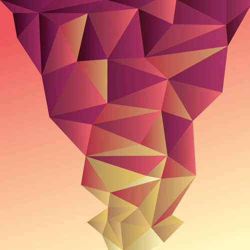 3D geometric shape art background vectors set 07 Shape geometric background   