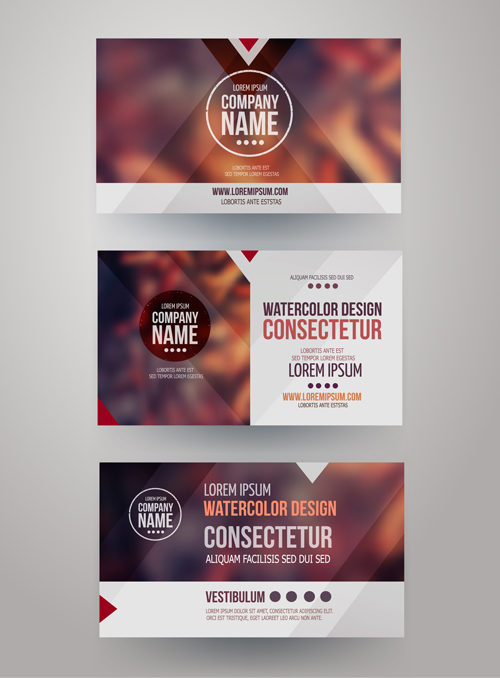 Blurred corporate business cards template vector 01 template vector template business cards business card business blurred   