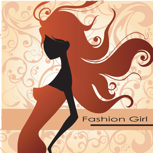 Set of Fashion girl vector graphic 01 girl fashion   