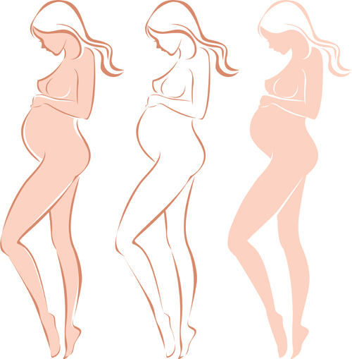 Pregnant woman design elements vector set 05 woman pregnant elements element   