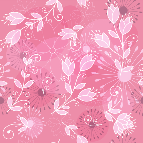 Simple flower pattern seamless vector 01 simple seamless pattern flower   