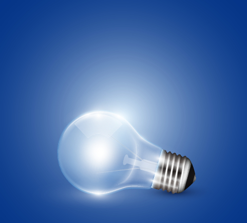 Creative light bulb and blue background vector graphics 03 vector graphics vector graphic light bulb light creative blue background background vector background   