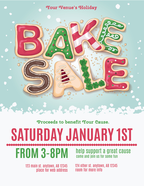 Vector bake sale poster design 03 sale poster design bake   