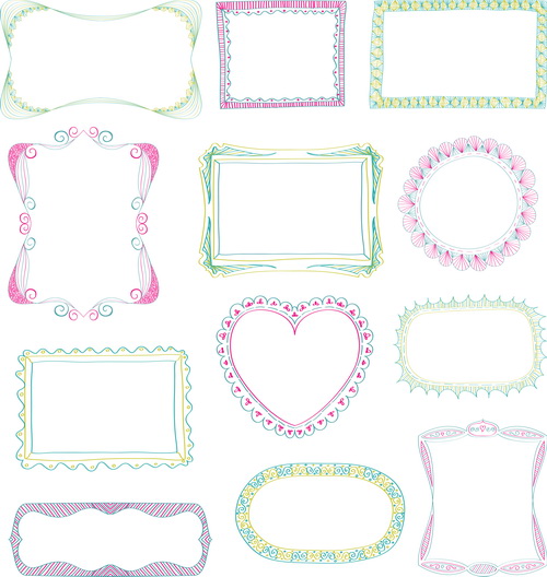 Blank frames design vector collection 02 frames frame collection blank   