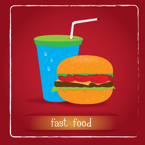 Simlpe fast food poster template vector 17 template Simlpe poster food fast   