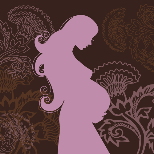 Pregnant woman design elements vector set 02 woman pregnant elements element   