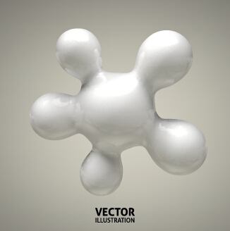 3D molecules spheres illustration vector background 02 molecule illustration background   