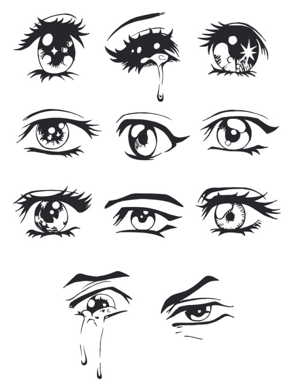 Hand drawn eye vector material hand drawn eye   