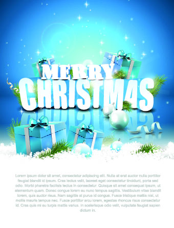 2014 Merry Christmas blue background with gift vector merry christmas merry christmas blue background background 2014   