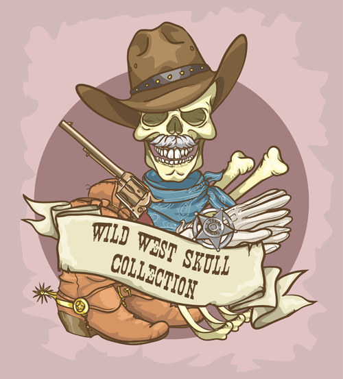 Vector wild west vintage labels 01 wild west vintage labels   