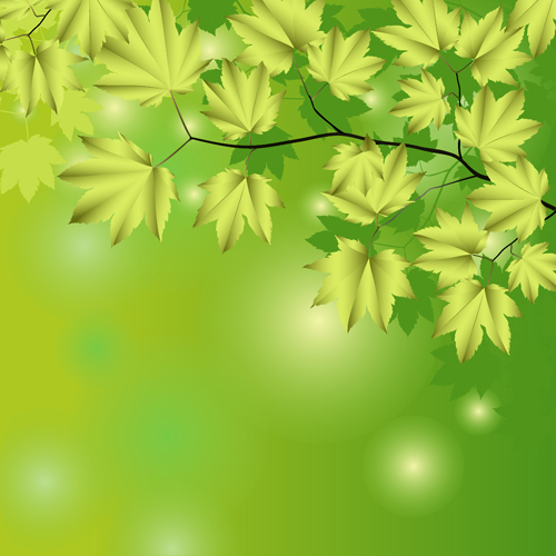 Branches and leaves with green background vector 02 leave green background Branches and leaves branches background vector background   
