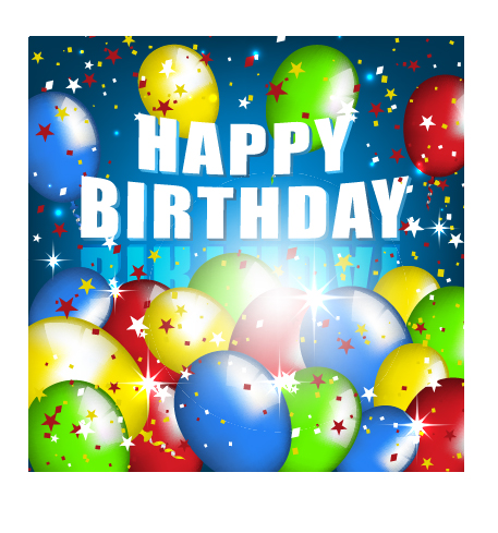 Balloons with confetti happy birthday cards vector 02 happy birthday confetti birthday cards birthday   