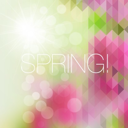 Shiny spring elements vector background set 09 Vector Background spring shiny elements element background   