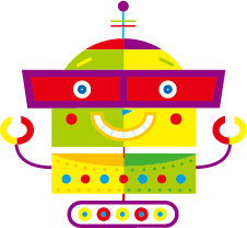 Cute cartoon robot colored vector set 04 robot colored cartoon   