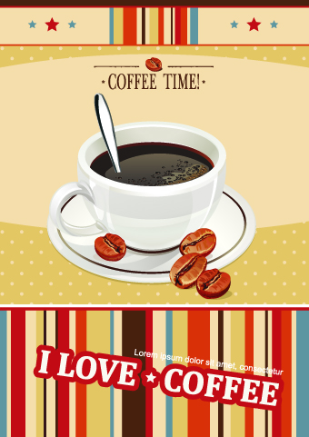 I love coffee theme poster design vector 04 poster design poster coffee   