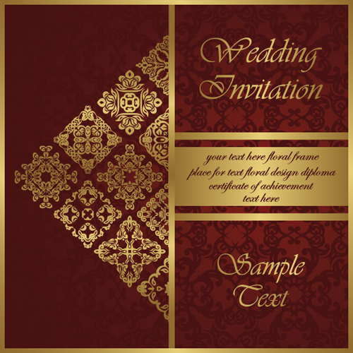 Wedding Invitation Card vintage styles vector 02 wedding Vintage Style vintage styles invitation card   