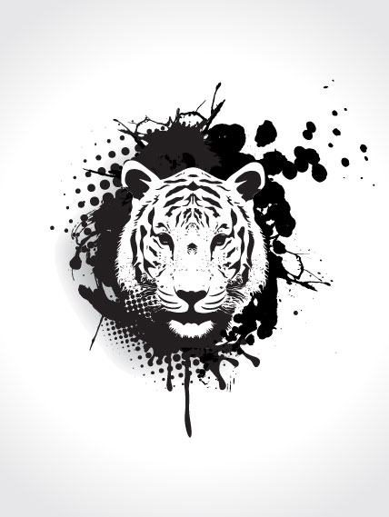 Set of Tiger vector picture art 04 tiger   