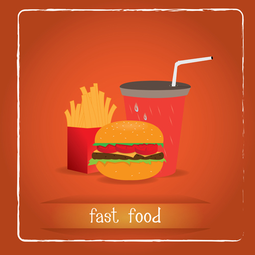 Simlpe fast food poster template vector 18 template Simlpe poster food fast   