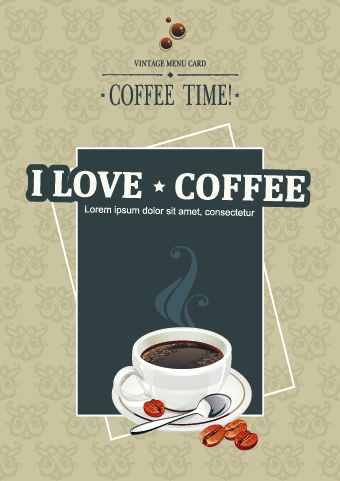I love coffee theme poster design vector 02 theme poster design coffee   